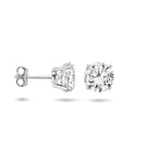 oorknoppen zirkonia zilver wit