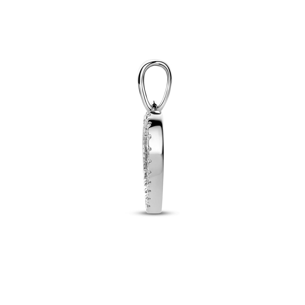 hanger hart zirkonia zilver gerhodineerd