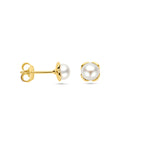Ohrstecker Blumenperle 14K Gelbgold
