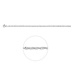 Fußkettchen Singapur 2,3 mm 24 cm Silber rhodiniert