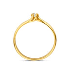 Ring Laborgezüchteter Diamant 0,05ct G VS 14K Gelbgold