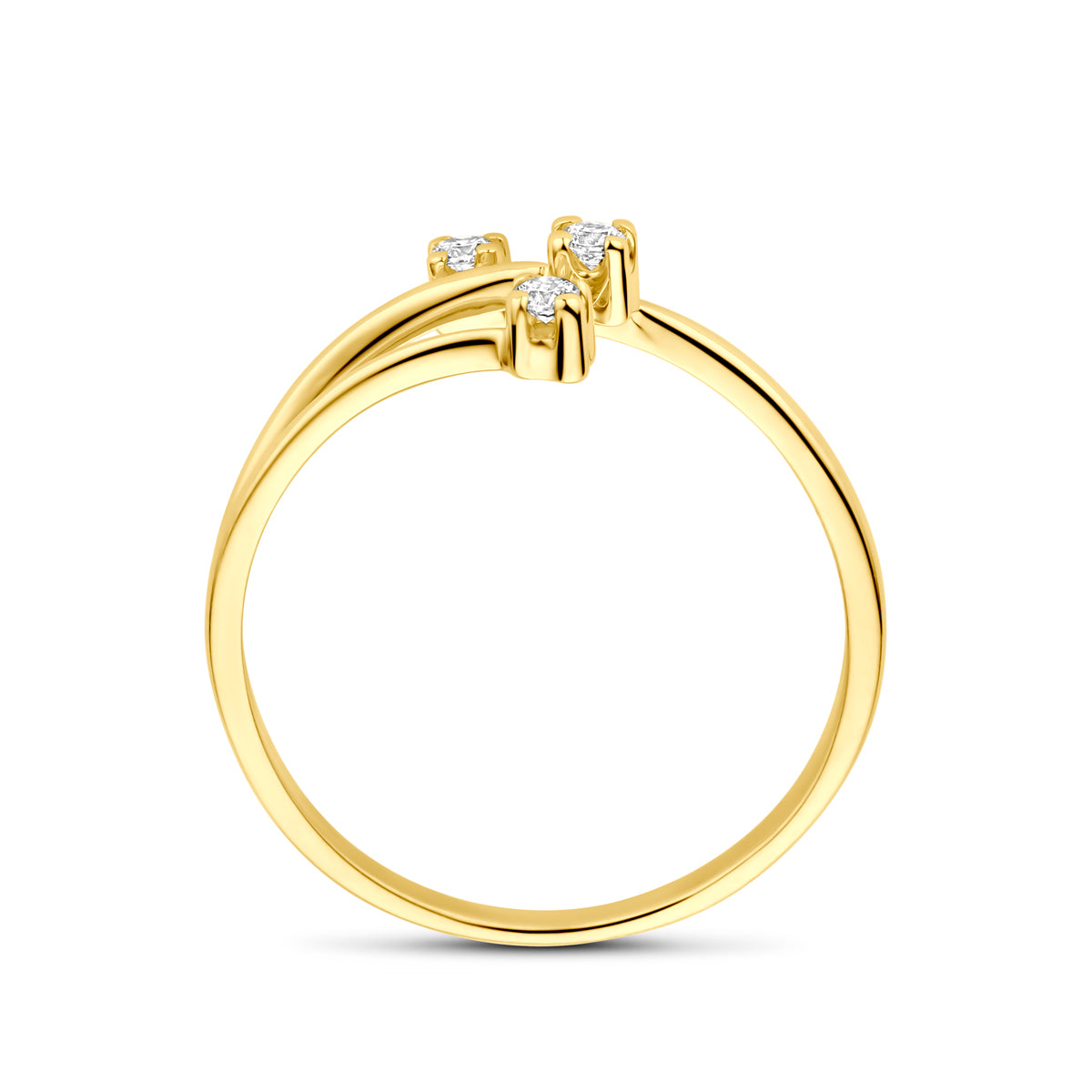 Ring Zirkonia 14K Gelbgold