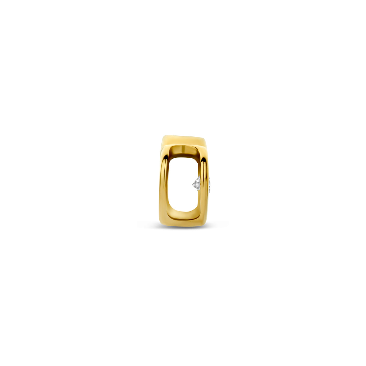 hanger hart zirkonia 5 mm 14K geelgoud
