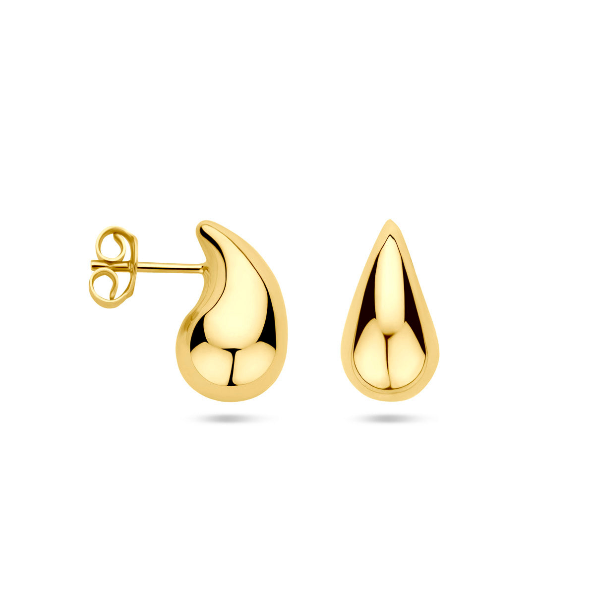 oorknoppen druppel 15 mm 14K geelgoud - druppel/komma/pegel