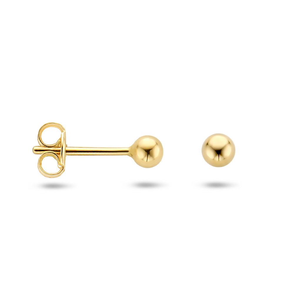 oorknoppen bol 14K geelgoud