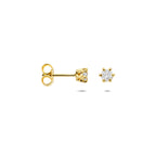Ohrstecker Lab grown Diamant 0,30ct (2x 0,15ct) G VS 4 mm 14K Gelbgold