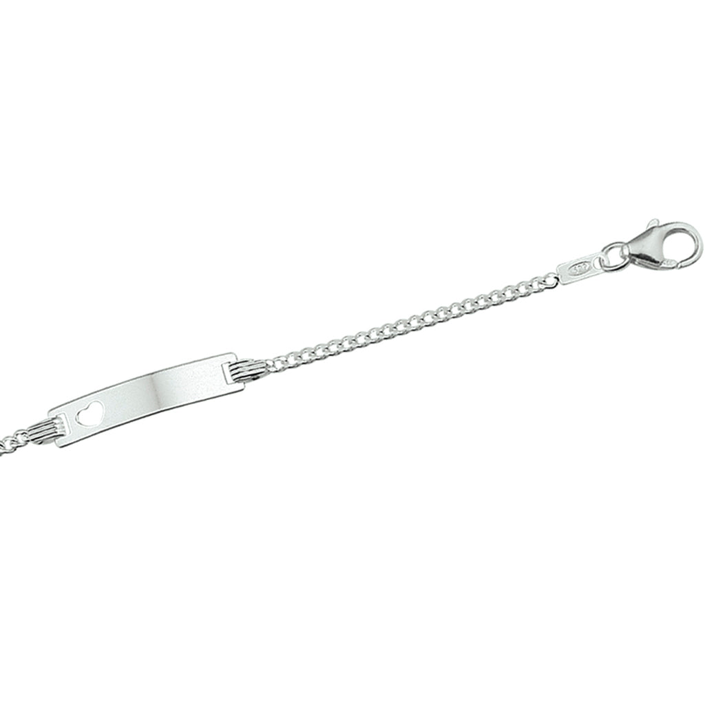 graveerarmband gourmet plaat 4,2 mm 9 - 11 cm zilver gerhodineerd