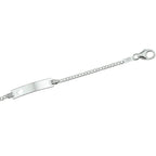 graveerarmband gourmet plaat 4,2 mm 9 - 11 cm zilver gerhodineerd