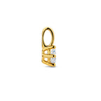 hanger lab grown diamant 0.50ct f vs 11,5 mm 14K geelgoud