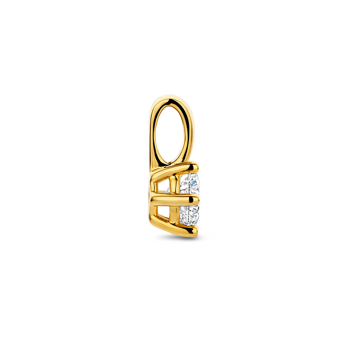 hanger lab grown diamant 0.50ct f vs 11,5 mm 14K geelgoud
