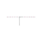 collier vlinder emaille 36 + 4 cm zilver gerhodineerd