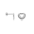 Ohrstecker Herzchen 11 mm Silber rhodiniert