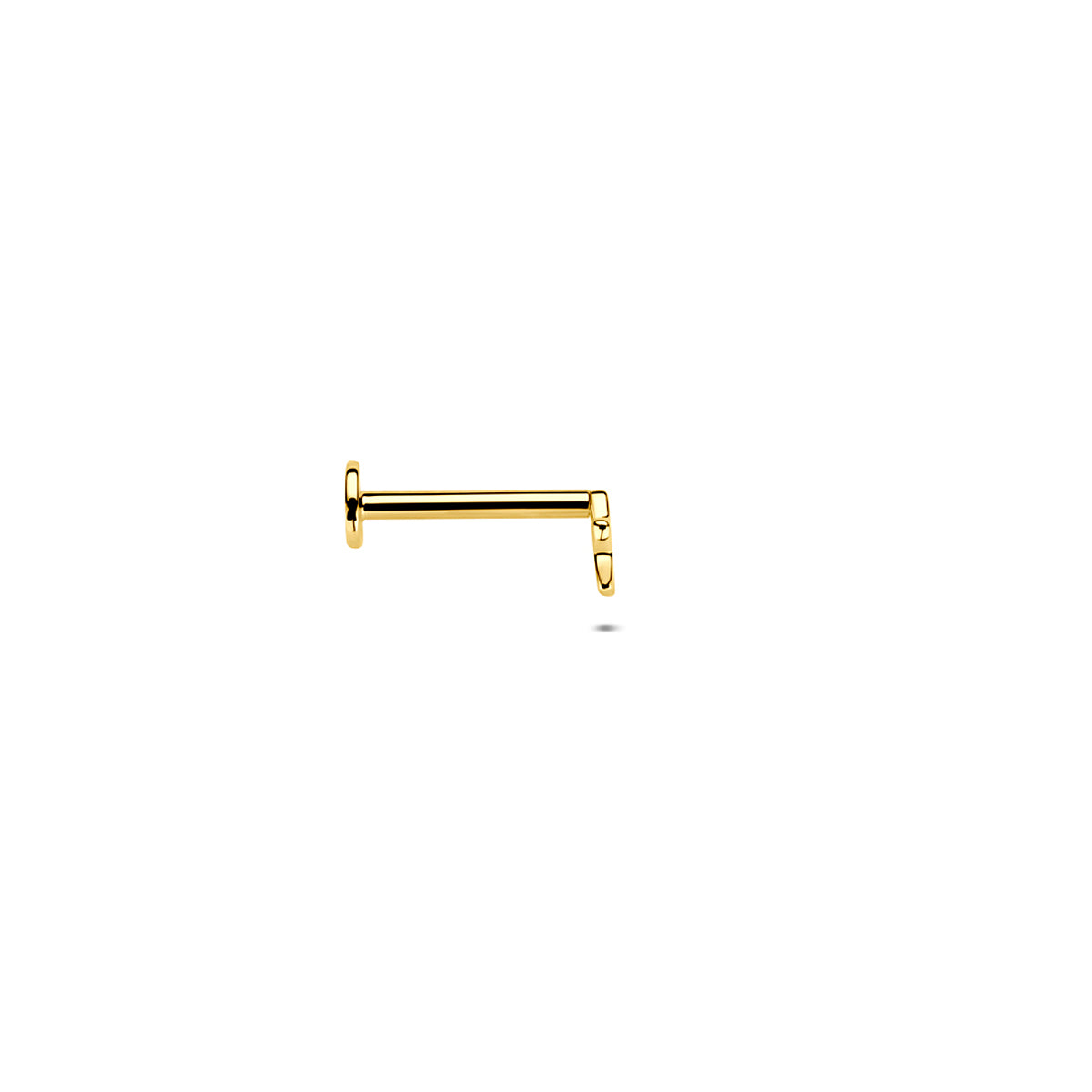 flat back piercing ster 3,5 mm 14K geelgoud