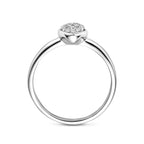 Ring Tropfen Zirkonia Silber rhodiniert