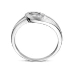 Ring Zirkonia Poly/Silber matt rhodiniert