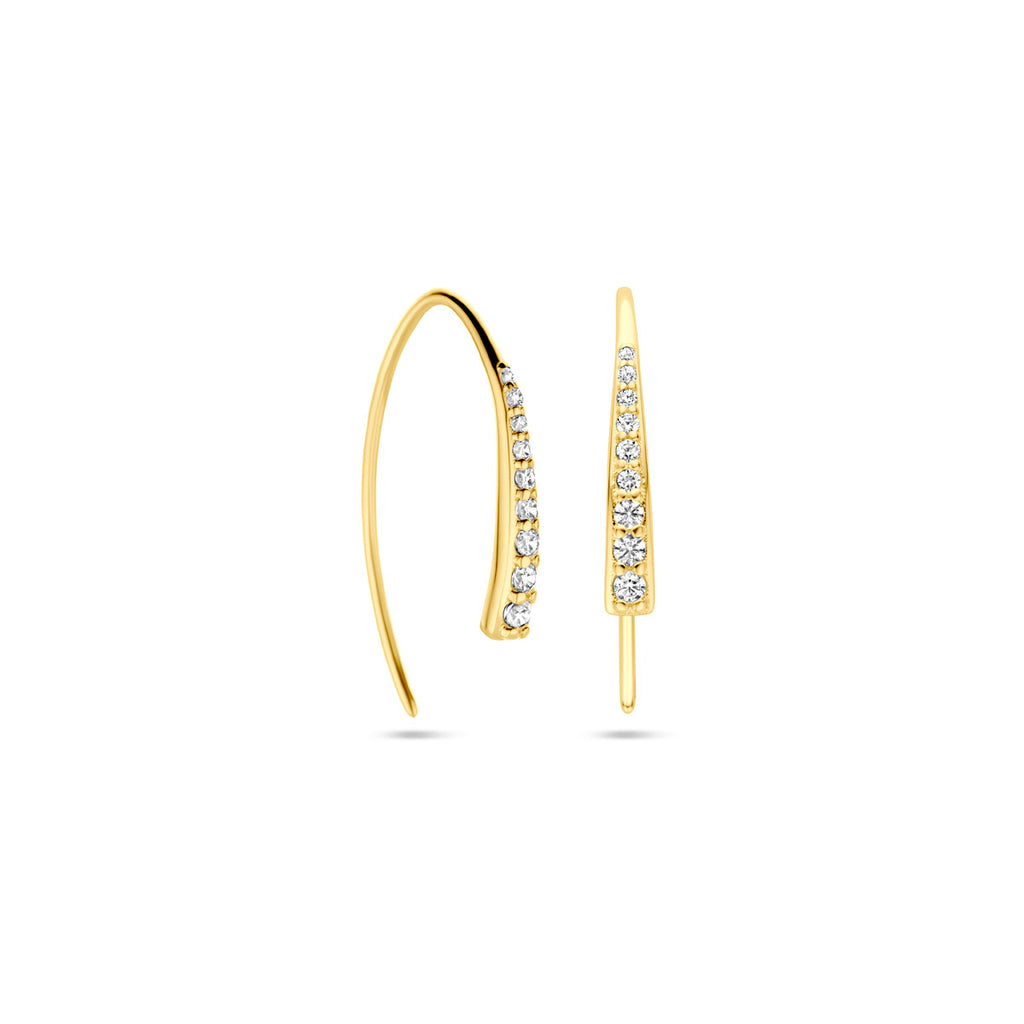 oorhaak 21 mm 14K geelgoud