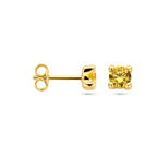 oorknoppen synth. citrien 14K geelgoud