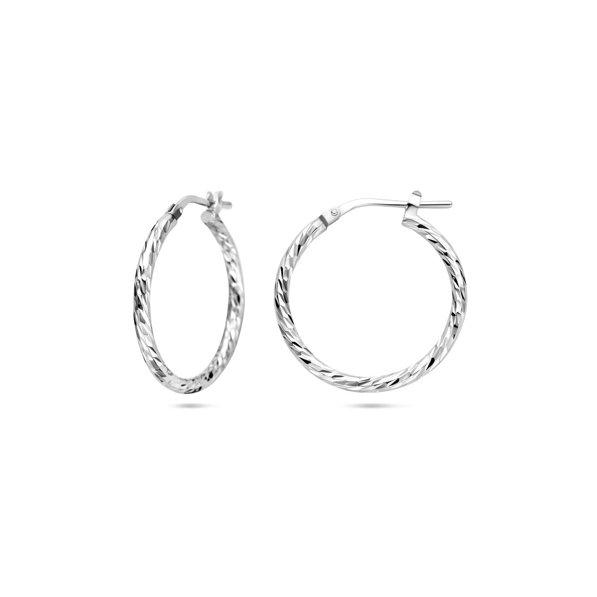 oorringen gediamanteerd 2,0 mm zilver gerhodineerd