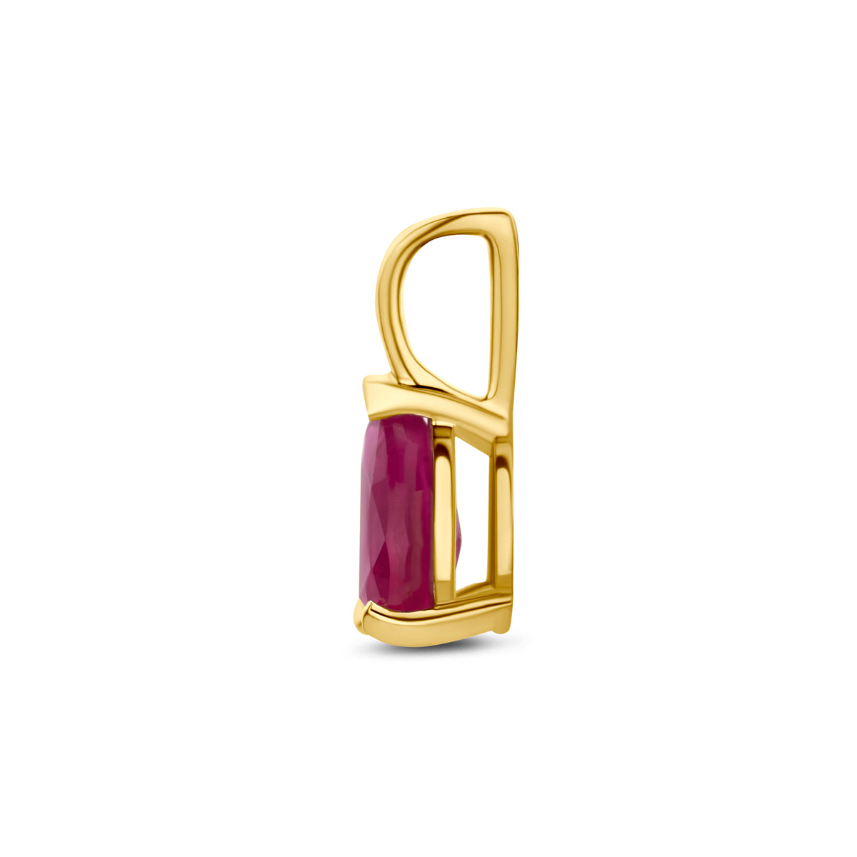 hanger robijn 10,5 mm 14K geelgoud