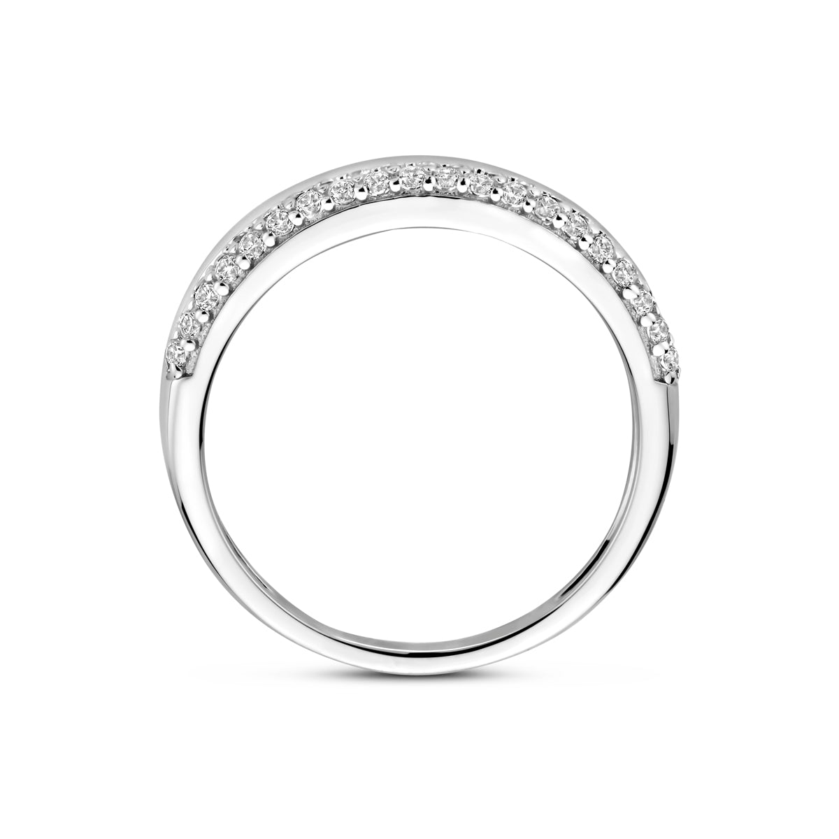 Ring Zirkonia Silber rhodiniert