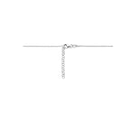 collier strik 41 + 4 cm zilver gerhodineerd