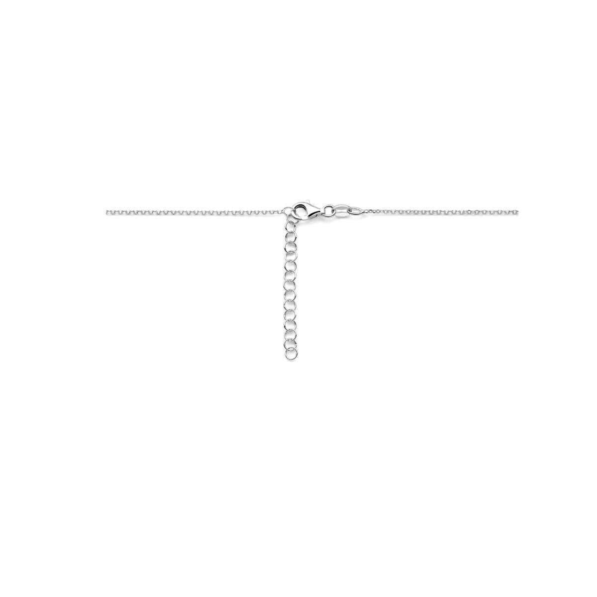 collier strik 41 + 4 cm zilver gerhodineerd