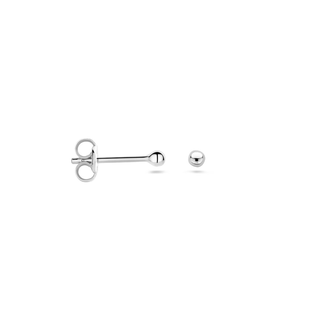 Ohrstecker Kugel 14K Weißgold