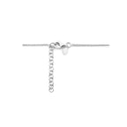 combi-collier paperclip platte buis en gourmette 3,7 mm 42 + 3 cm zilver gerhodineerd