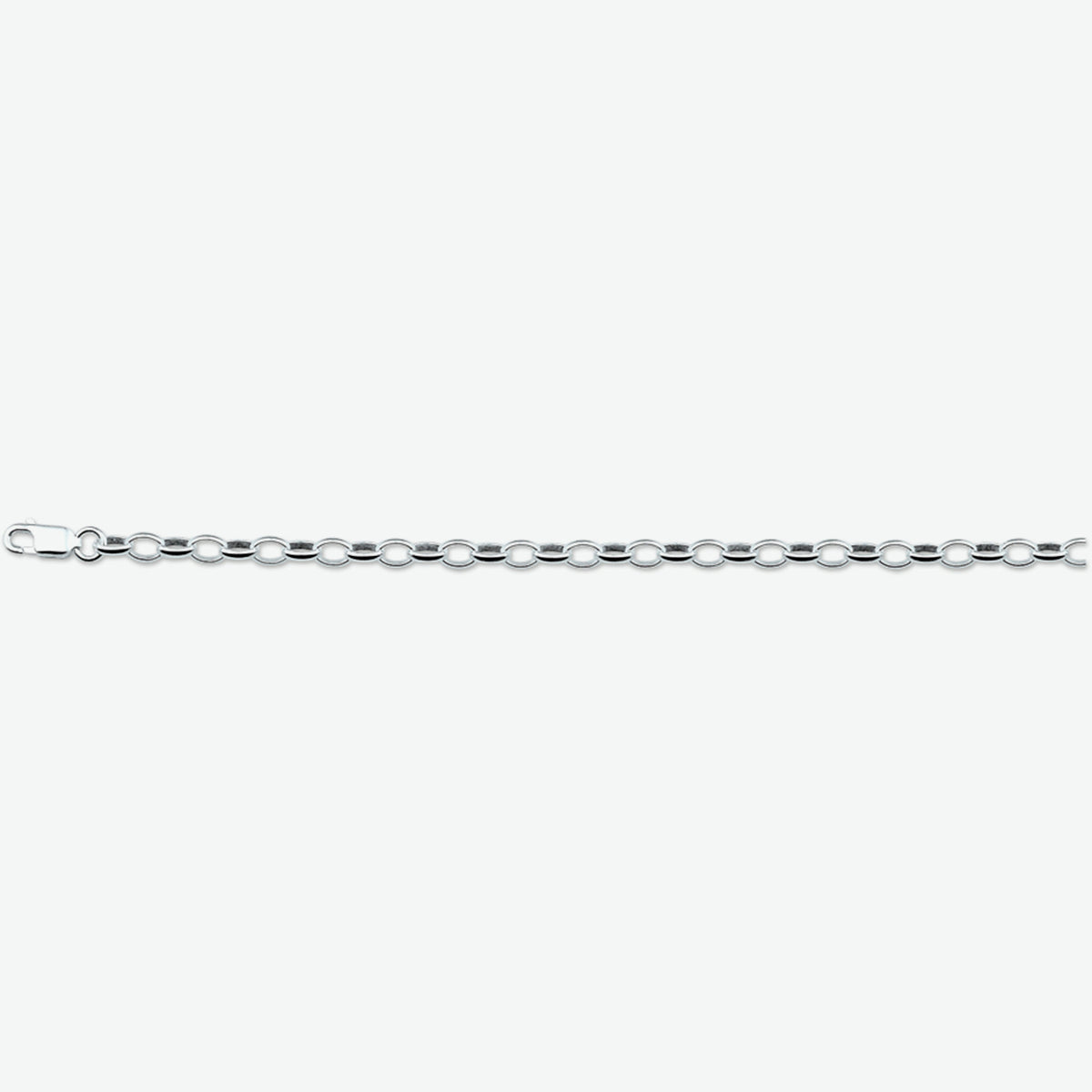 Armband Jasseron 3,7 mm Silber weiß