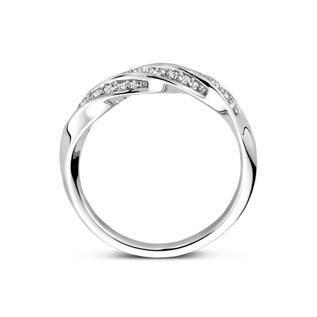 Ring Zirkonia Silber rhodiniert