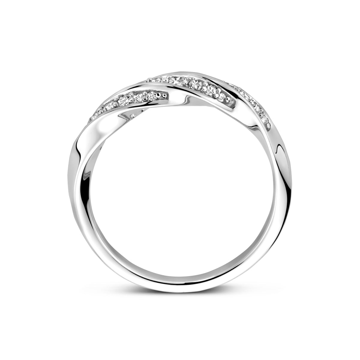 Ring Zirkonia Silber rhodiniert