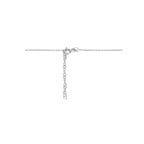 Zirkonia-Halskette 41 + 4 cm Halo-Silber rhodiniert