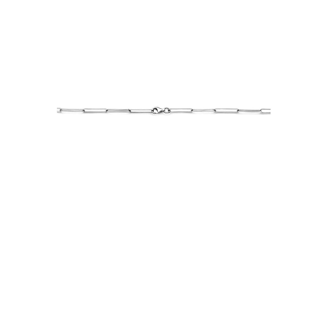 collier anker 3,6 mm 45 cm zilver gerhodineerd