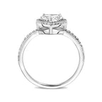 ring druppel zirkonia zilver gerhodineerd