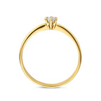 ring lab grown diamant 0.10ct g vs 14K geelgoud