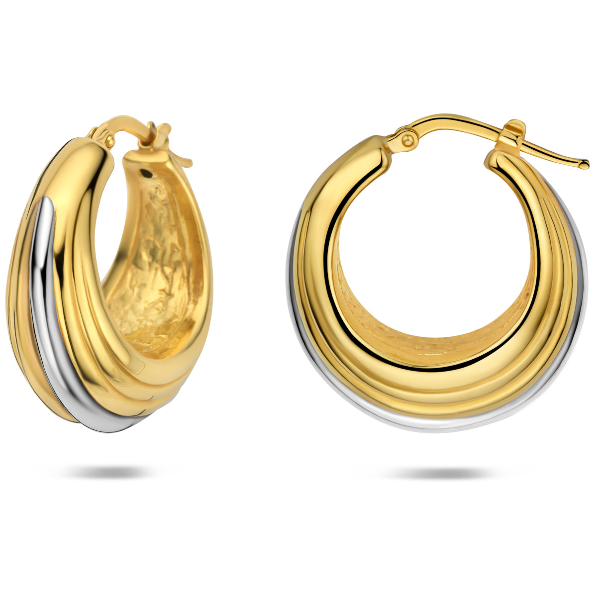 oorringen 25,5 mm 1 micron zilver verguld (geel/rhodium)
