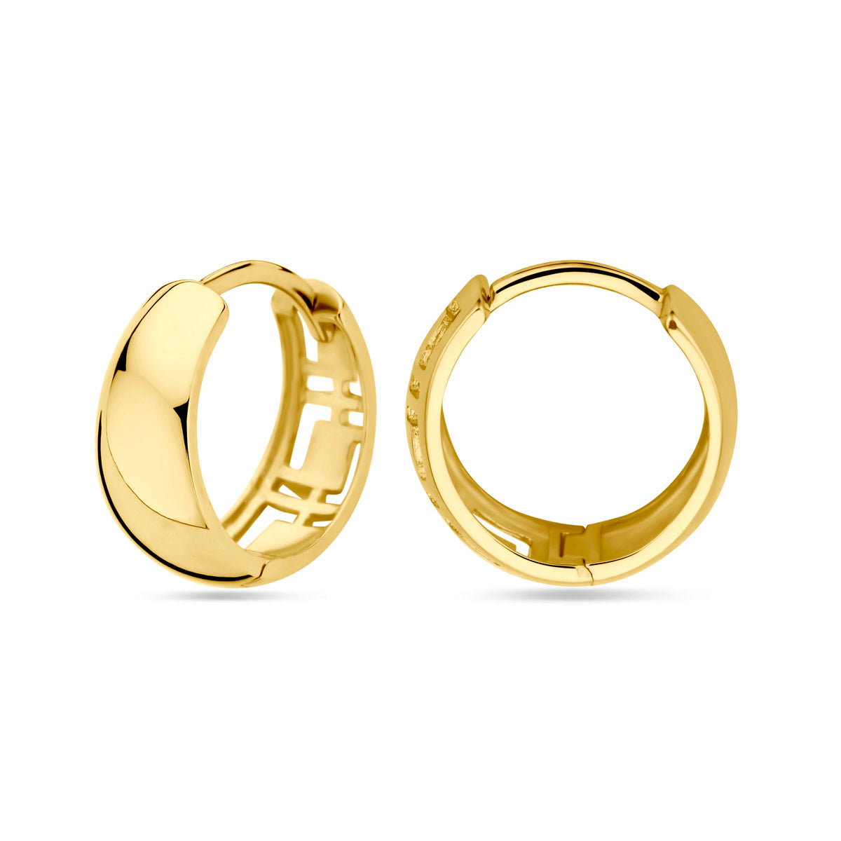 Klappcreolen 13 mm 14K Gelbgold