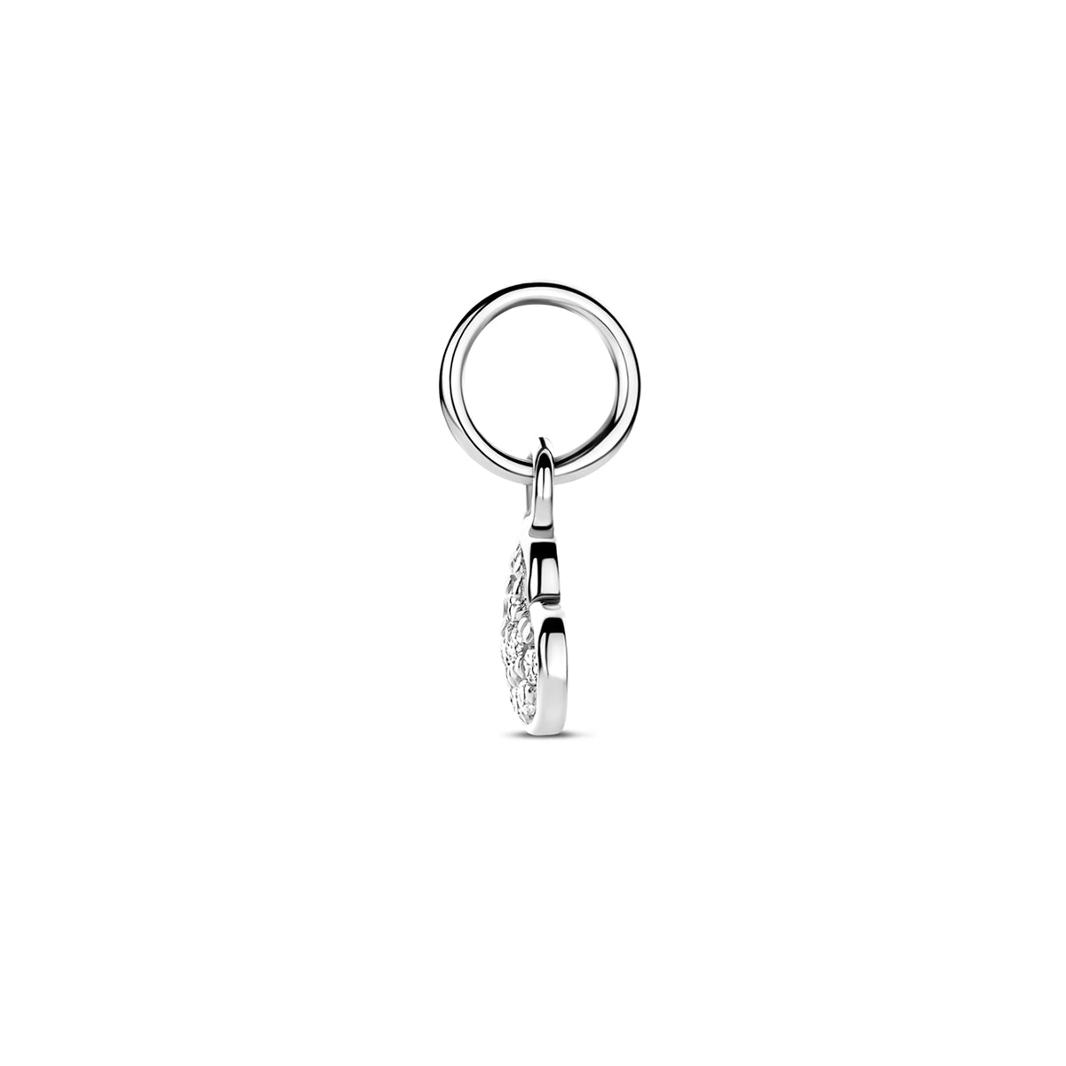 Herzanhänger Zirkonia 12 mm Silber rhodiniert