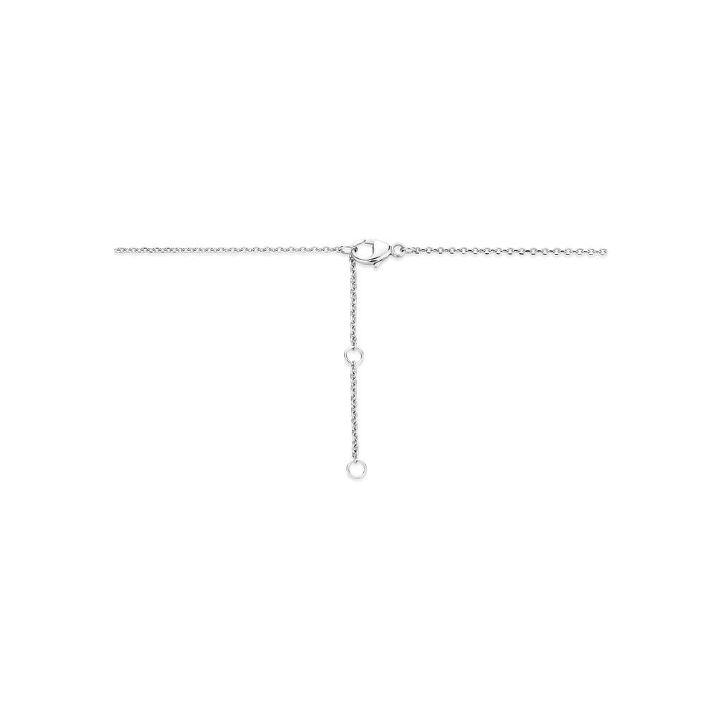 Halskette Buchstabe Zirkonia 41 - 43 - 45 cm Silber rhodiniert