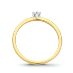 ring diamant 0.10ct h si 14K bicolor goud geel/wit