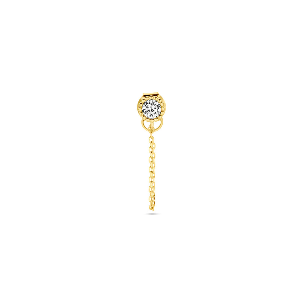 Ohrstecker Zirkonia pro Stück 14K Gelbgold