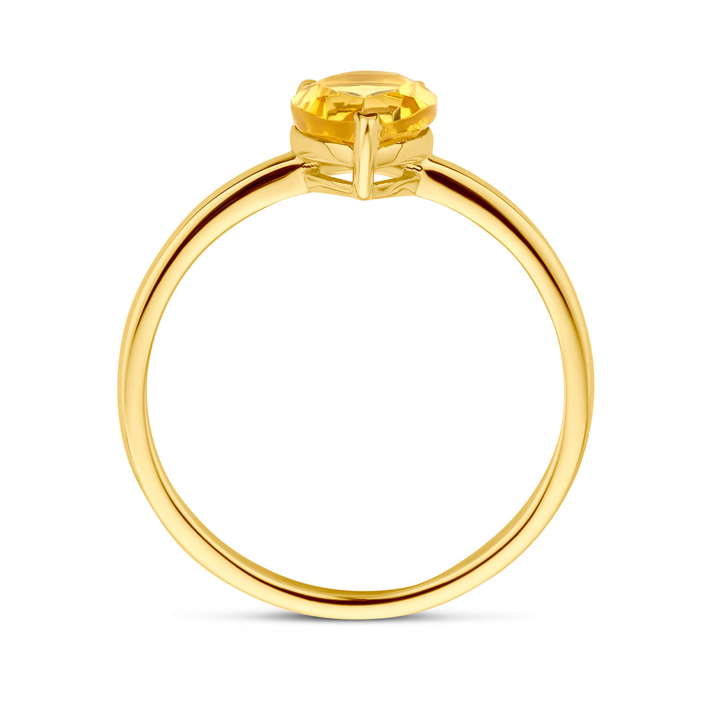 ring citrien 14K geelgoud