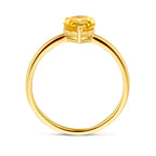 ring citrien 14K geelgoud