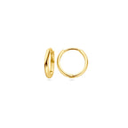 Ohrhänger 1,5 mm halbkreisförmiges Rohr aus 14-karätigem Gelbgold