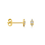 Ohrstecker Zirkonia 5 mm 14K Gelbgold