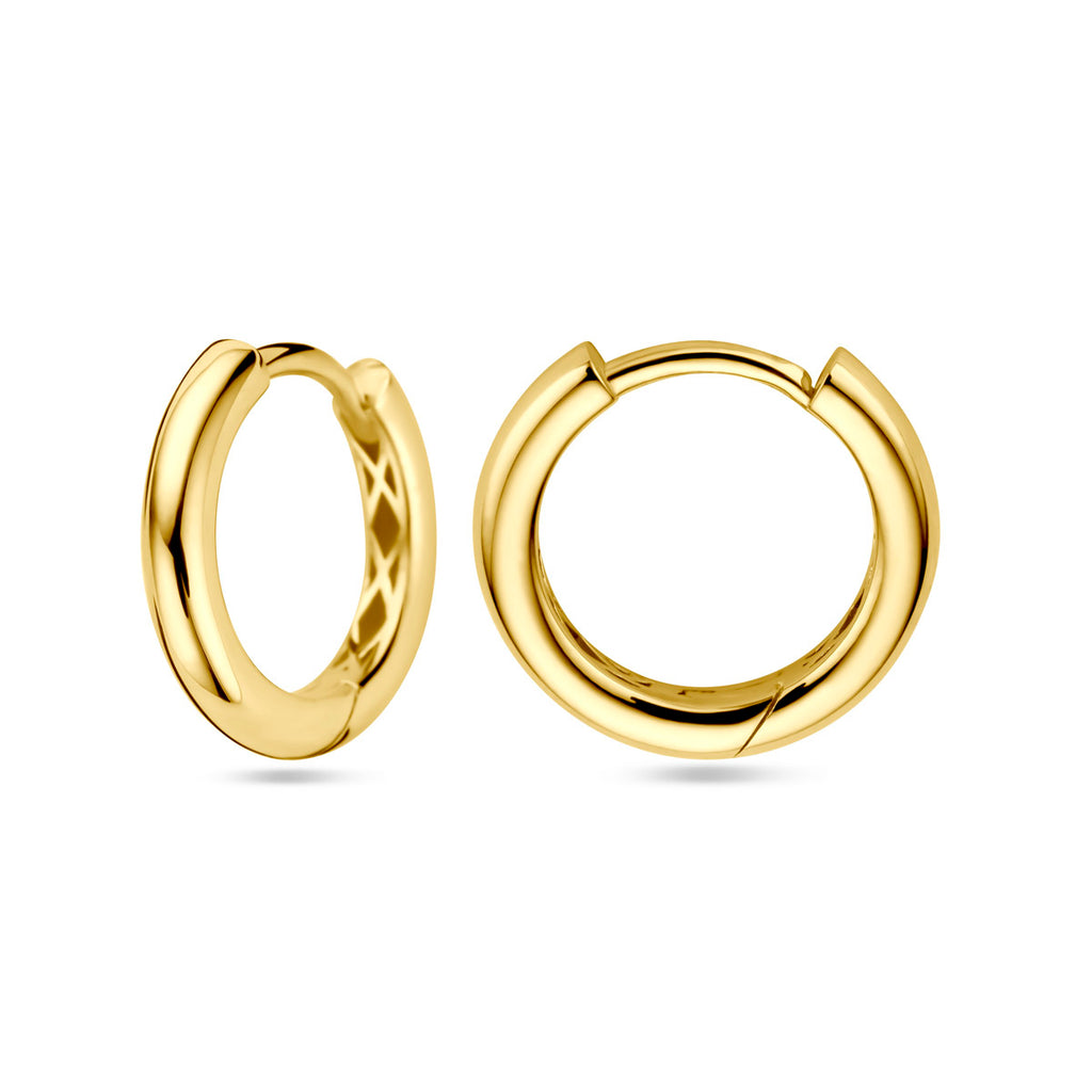 9k klapoorringen 13 mm 9K geel