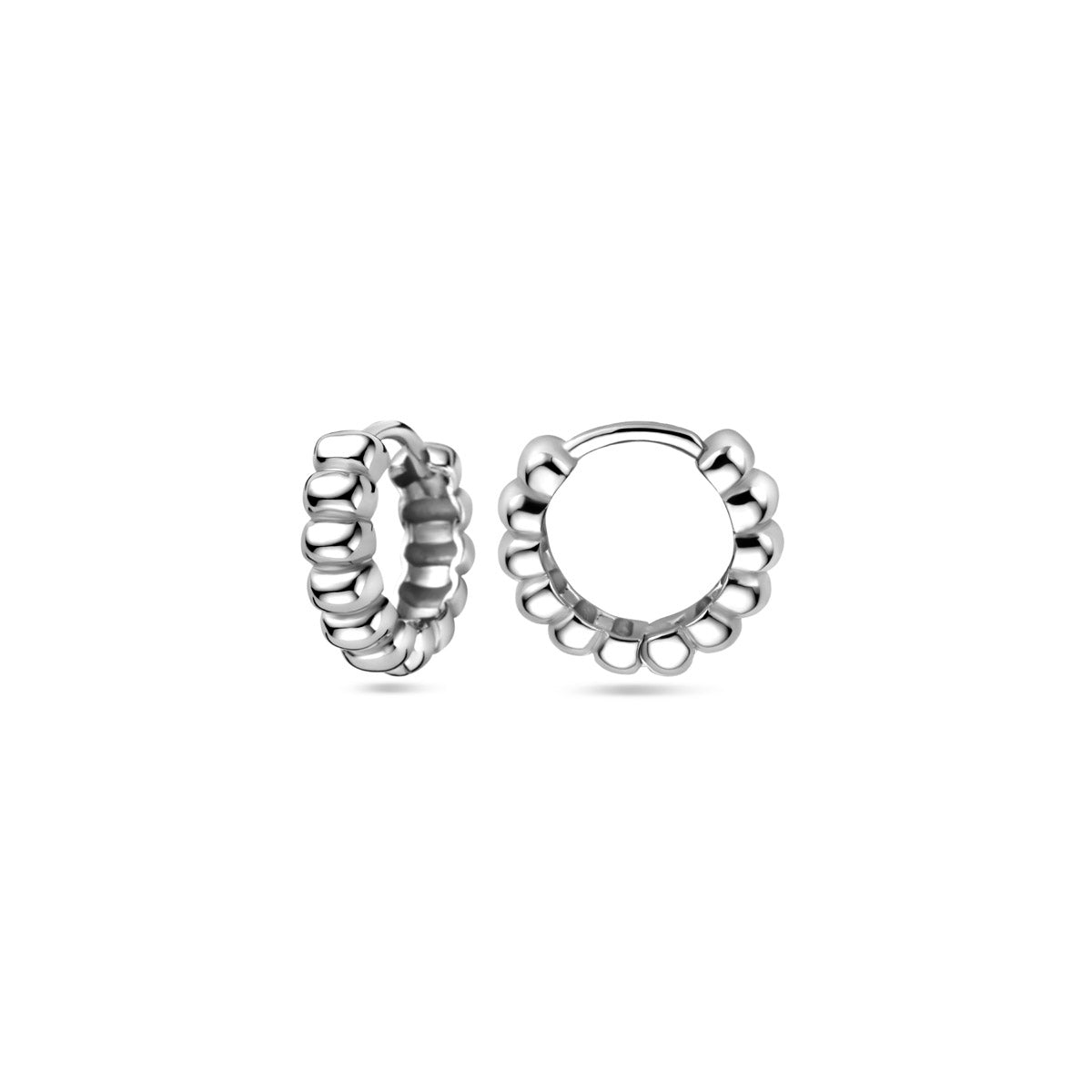 Klappcreolen 12 mm Silber rhodiniert