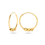 oorringen bolletjes 11,5 mm 14K geelgoud