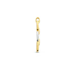 hanger schakel diamant 0.05ct h si 14K bicolor goud geel/wit - schakelmotief