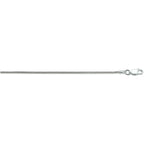 slang rond 1,6 mm zilver gerhodineerd